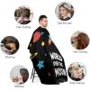 Large Salon Barber Cape Unisex Professional Hair Cutting Cape Waterproof For Women Men World over The Moon Space Rocket Art view 3