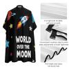 Large Salon Barber Cape Unisex Professional Hair Cutting Cape Waterproof For Women Men World over The Moon Space Rocket Art view 4
