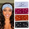 Urieo Wide Pearl Headband Stretchy Hair Bands Workout Yoga Hair Accessories for Women view 1