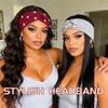 Urieo Wide Pearl Headband Stretchy Hair Bands Workout Yoga Hair Accessories for Women view 4