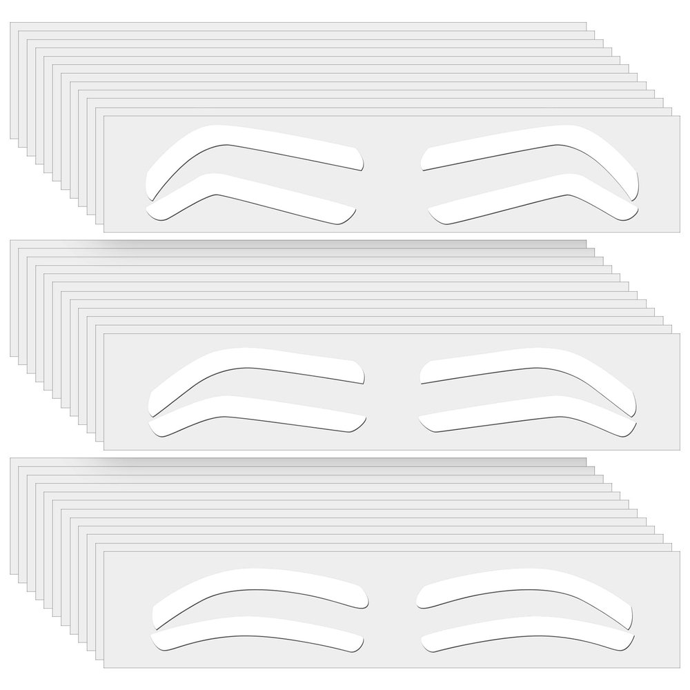 36 Pcs Disposable Eye Brow Stencils for Shaping, Ymapinc Eyebrow Tape Kit, Brow Mapping Kit, Natural Looking Easy Eyebrow Shaper for Women/Older Women, Makeup Tinting/Shaping Templates