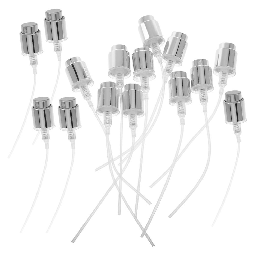 HAMPPLIES 15pcs Silver Plastic Perfume Spray Pump Head for 13mm Bottles