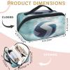 Adornori Volleyball Travel Makeup Bag Open Flat Toiletry Bag for Women Large Capacity Waterproof Portable Cosmetic Bags Pouch, Sports Theme view 2