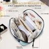 Adornori Volleyball Travel Makeup Bag Open Flat Toiletry Bag for Women Large Capacity Waterproof Portable Cosmetic Bags Pouch, Sports Theme view 4