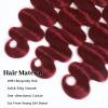 Ciracevi 99J Red Body Wave Human Hair Bundles 15A Raw Indian Hair Bundle burgundy Body Wave Bundles Hair Extensions(3 bundles 22 24 26) view 4