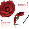 Rwigeboo Flower Headband for Women, Elegant Bohemia Silk Rose Headband Adjustable Hair Accessories for Festivals, Wedding, Party, Beach, Snapshot, Red view 4