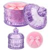 Ferrochef 2 Pcs Body Powder Container with Velour Puff Set, Purple view 1