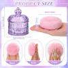 Ferrochef 2 Pcs Body Powder Container with Velour Puff Set, Purple view 2
