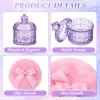 Ferrochef 2 Pcs Body Powder Container with Velour Puff Set, Purple view 3