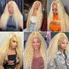 300g 613 Bundle Blonde Water Wave Human Hair Weave Brazilian Virgin Hair 3 Bundles 24 26 28 Inch 613 Bundles With Closure view 2