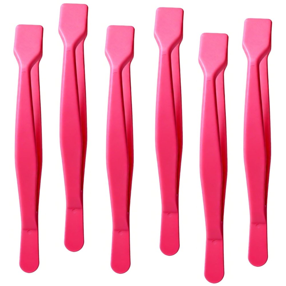 6 Pcs Lash Tweezers Flat-Tip Blunt-Safe Applicator