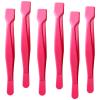 6 Pcs Lash Tweezers Flat-Tip Blunt-Safe Applicator view 1