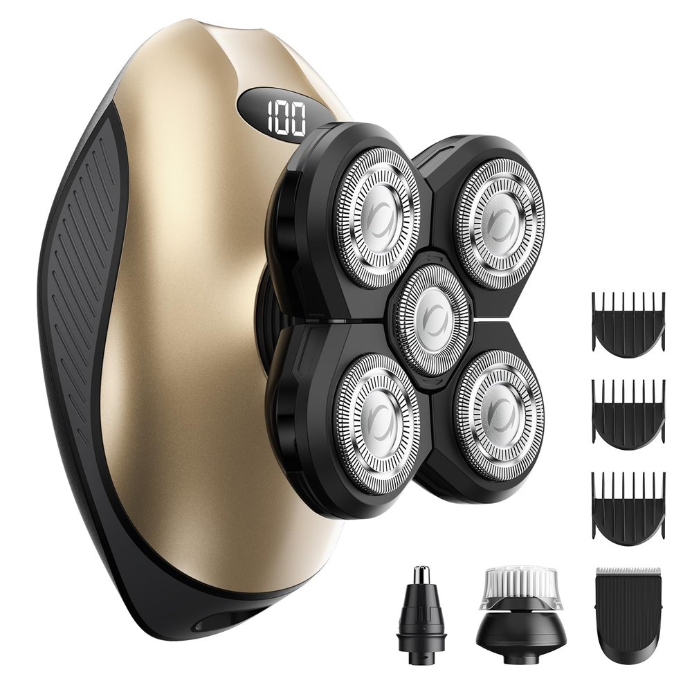 Electric Razors for Women, 5-in-1 Rechargeable Body Shaver - Waterproof Wet Dry Hair Remover - Trimmer for Lady Face Underarms Bikini,Lips,arms, Legs
