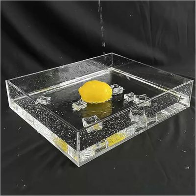 HFERTW Acrylic Water Tank for Photography, Shallow Transparent Cosmetic Shooting Tray,Rectangle Square Acrylic Tray for Photography, Ideal for Product Display & Styling (14610in)