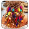 JAKAWIN Boho Feather Headband Rainbow Hair Accessories Indian Costume for Women view 1