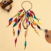 JAKAWIN Boho Feather Headband Rainbow Hair Accessories Indian Costume for Women view 2