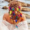 JAKAWIN Boho Feather Headband Rainbow Hair Accessories Indian Costume for Women view 4