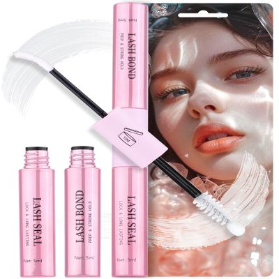 White Lash Bond and Seal Lash Glue Waterproof Clear Lash Cluster Glue For Eyelash Clusters Sweatproof Long Lasting Invisible Lash Extension Adhesive DIY At Home by Zegaine