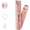 Bikini Trimmer for Women, 2 in 1 Electric Shaver for Women, Rechargeable Electric Razor Body Hair Trimmer Wet & Dry Use view 1