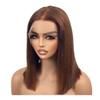 Wear and Go Glueless Chocolate Brown Straight Short Bob Wigs Human Hair for Black Women 13x4 HD Lace Front Wig 180 Density for Women with Thinning Hair(10 inch) view 1