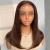 Wear and Go Glueless Chocolate Brown Straight Short Bob Wigs Human Hair for Black Women 13x4 HD Lace Front Wig 180 Density for Women with Thinning Hair(10 inch) view 3