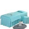 Gcljlmy 4pcs Beauty Salon Bedding Set Thick Bed Linens Sheets Bedspread Fumigation Massage Spa Pillowcase Duvet Cover Sets (Sky Blue,190x80cm) view 1