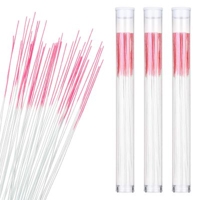 180 Pcs Ear Hole Cleaner, Earring Cleaner for Ear Piercing Aftercare, Nose Ring Cleaners, Earring Hole Cleaning Line for Odor Removal, Gentle Ears Care Tool for Women Men Girls(Rose Red)