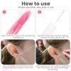 180 Pcs Ear Hole Cleaner, Earring Cleaner for Ear Piercing Aftercare, Nose Ring Cleaners, Earring Hole Cleaning Line for Odor Removal, Gentle Ears Care Tool for Women Men Girls(Rose Red) view 3
