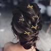 10 pcs Bow Hair Clips Mini Bow Hair Claw Clips for Women Party Weddings Daily Use Hair Accessories (Gold Silver) view 3