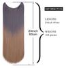 ALLUREMOUR Hairpiece One Piece Straight Hair Extension Red Blue Ombre Invisible Wire Seamless Invisible Design Synthetic Hair ALLUREMOUR(S-BlackTdimgray) view 2