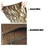 ALLUREMOUR Hairpiece One Piece Straight Hair Extension Red Blue Ombre Invisible Wire Seamless Invisible Design Synthetic Hair ALLUREMOUR(S-BlackTdimgray) view 4