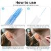 180 Pcs Ear Hole Cleaner, Earring Cleaner for Ear Piercing Aftercare, Nose Ring Cleaners, Earring Hole Cleaning Line for Odor Removal, Gentle Ears Care Tool for Women Men Girls(Blue) view 3