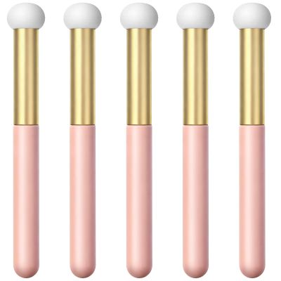 5 Pcs Foundation Sponge Powder Brush, Mushroom Makeup Sponge Brush with Handle Concealer Sponges Brushes Eye Makeup Applicator Round Head Brightening Brushes for Women Girls