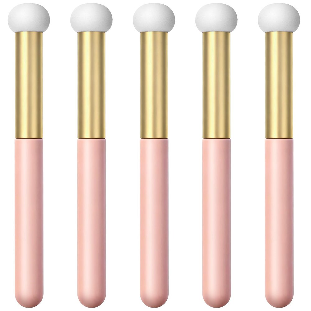 5 Pcs Foundation Sponge Powder Brush, Mushroom Makeup Sponge Brush with Handle Concealer Sponges Brushes Eye Makeup Applicator Round Head Brightening Brushes for Women Girls