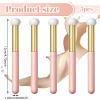 5 Pcs Foundation Sponge Powder Brush, Mushroom Makeup Sponge Brush with Handle Concealer Sponges Brushes Eye Makeup Applicator Round Head Brightening Brushes for Women Girls view 2
