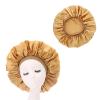 Silk Bonnet Night Sleep Cap, Silk Satin Sleep Bonnet For Women 2 Pcs Multicolor 42cm(Royal blue) view 3
