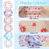 6 Pcs Shower Cap Reusable Elastic Hair Cap Waterproof Bath Hair Hat Shower Bath Caps Elastic Band Flower Printed Hairs Caps for Women Men Bathroom Travel Spa Salon view 3