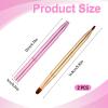 2 Pcs Retractable Lip Brush, Double-Ended Lip Liner Brush Retractable Lipstick Brushes Applicator with Cap for Women Lipstick Lipgloss Eyeshadow Makeup Supplies view 2
