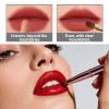 2 Pcs Retractable Lip Brush, Double-Ended Lip Liner Brush Retractable Lipstick Brushes Applicator with Cap for Women Lipstick Lipgloss Eyeshadow Makeup Supplies view 3