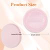 12 Pcs Round Setting Powder Round Cosmetic Sponges Cotton Cosmetic Face Makeup With Ribbon For Loose, Pressed Pink & Beige view 2