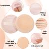 12 Pcs Round Setting Powder Round Cosmetic Sponges Cotton Cosmetic Face Makeup With Ribbon For Loose, Pressed Pink & Beige view 3