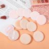12 Pcs Round Setting Powder Round Cosmetic Sponges Cotton Cosmetic Face Makeup With Ribbon For Loose, Pressed Pink & Beige view 4