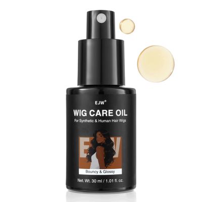 EJW Synthetic & Human Hair Wig Oil Spray Argan, Coconut & Jojoba Blend Intensive Care for Dry, Frizzy Fibers Adds Shine & Extends Wig Life, Lightweight Formula (1.01 fl.oz)