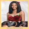 Nadula Yaki Straight Bob Drawstring Wig Human Hair with Face Framing Layers 180% Density, Glueless 7x5 Bye Bye Knots Wig Pre Cut/Plucked/Bleached Knots Ready to Go Short Layered Yaki Bob Wig 14inch view 3