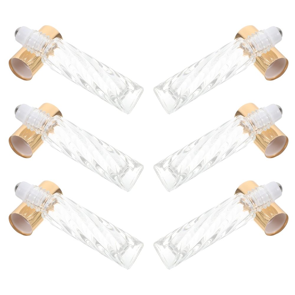HAMPPLIES 10 Pack Glass Essential Oil Roller Bottles, 5ml Refillable