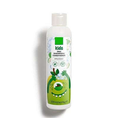 MT A-one Kids 2 in 1 Shampoo & Conditioner, Apple Scent, 200 ml