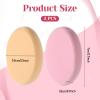 2 Pack Sponge for Makeup, Oval Puff Egg Foundation Sponge Skin Tone and Pink Air Cushion Puff for Eye Foundation Blush Application Forehead Cheeks Wet and Dry view 2