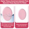 2 Pack Sponge for Makeup, Oval Puff Egg Foundation Sponge Skin Tone and Pink Air Cushion Puff for Eye Foundation Blush Application Forehead Cheeks Wet and Dry view 3
