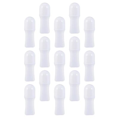 HEATSHAKING 15Pcs 50Ml Refillable Plastic Roller Bottles for Essential Oils and Deodorant, Empty Subpackage Containers with Roll-On Applicator for Travel and Personal Care