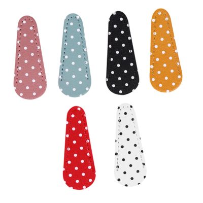 BIUDECO Leather Scissors Cover Protector for Eyebrow Trimming 6Pcs PU Scissors Sheath Portable Safety Case for Beauty Tools Storage